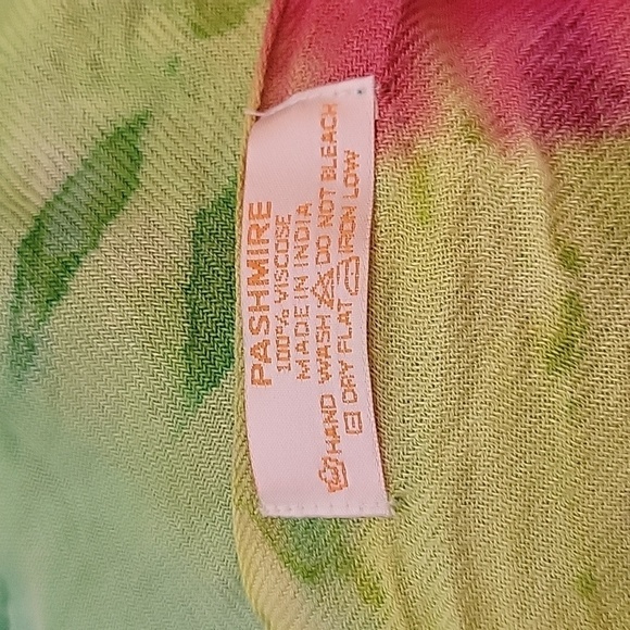 PASHMIRE Kidcore Tie Dye Fringe Wrap Sarong Shawl - Picture 2 of 5